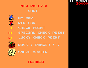 New Rally X Title Screen